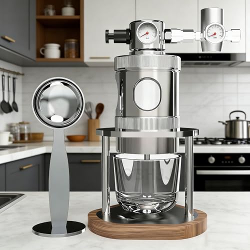 GBHJJ Macchina da caffè Pneumatica, Macchina per caffè Espresso, Macchina da caffè Portatile Pneumatica da 58 MM, con Manometro, Ideale per Uso Domestico, Campeggio e Viaggi