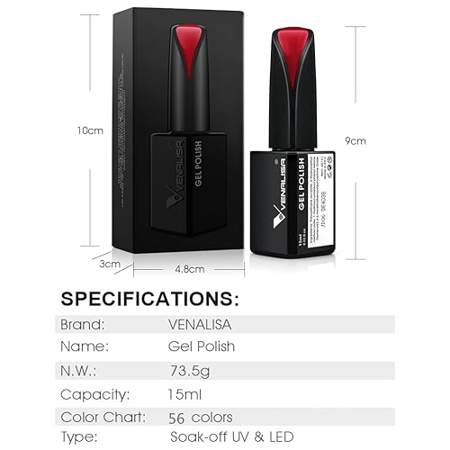 Miniatura 8 de Esmalte de uñas VENALISA en gel, de 15ml, color azul profundo, esmalte de uñas en gel que se absorbe con LED UV, kit de salón de manicura para