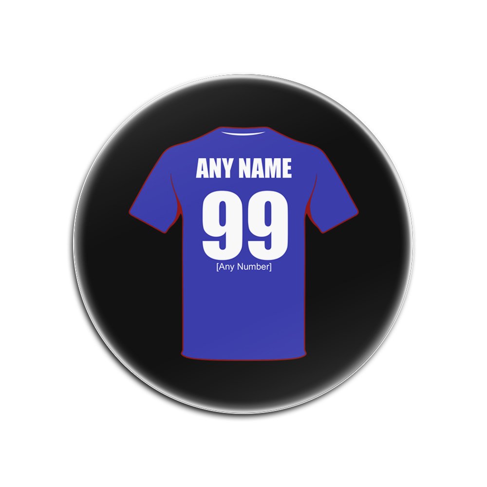 UNIGIFT Personalised Gift - Portsmouth Glass Round Coasters (Football Club Design Theme, Colour Options) - Any Name/Message on Your Unique Mat Pad - The Pompey — image 1