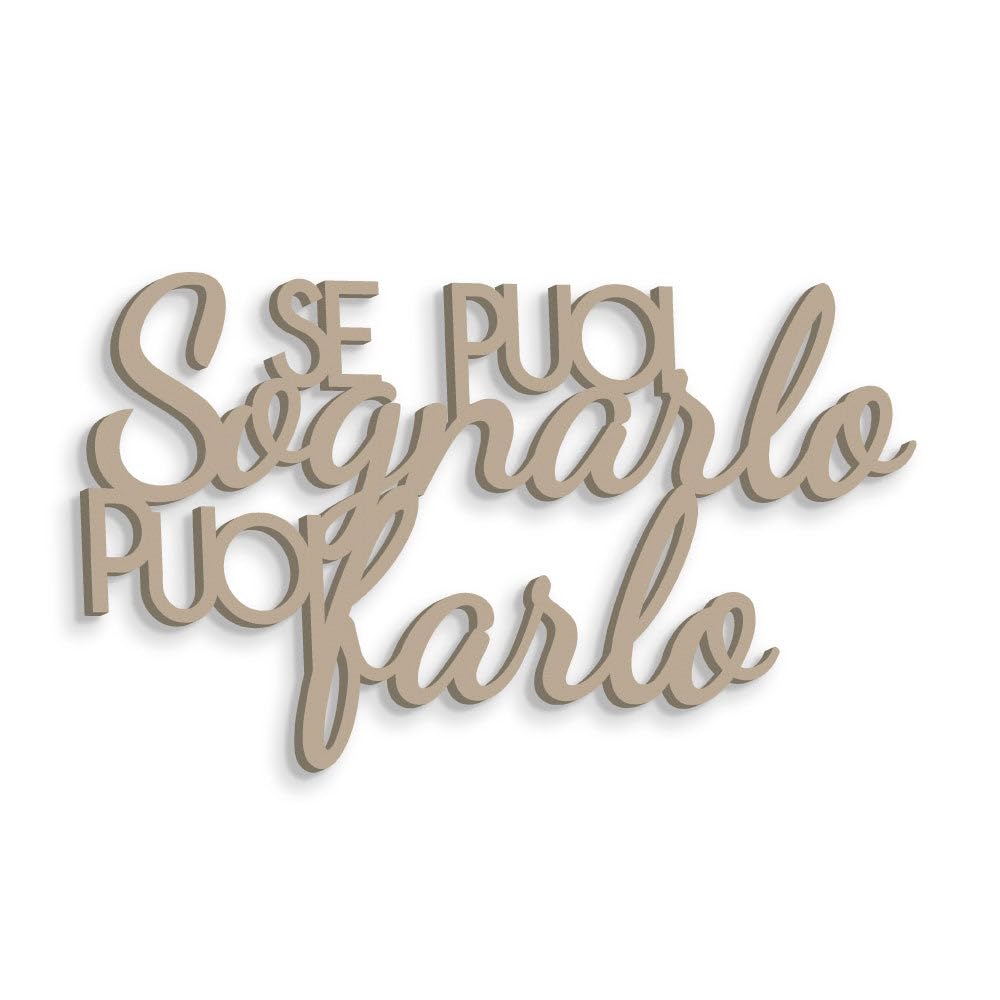 Declea Scritta in Legno Se puoi sognarlo puoi Farlo - Decorazione da Appendere alla Parete, Scritta Decorativa Fatta a Mano Arredo Decorazione
