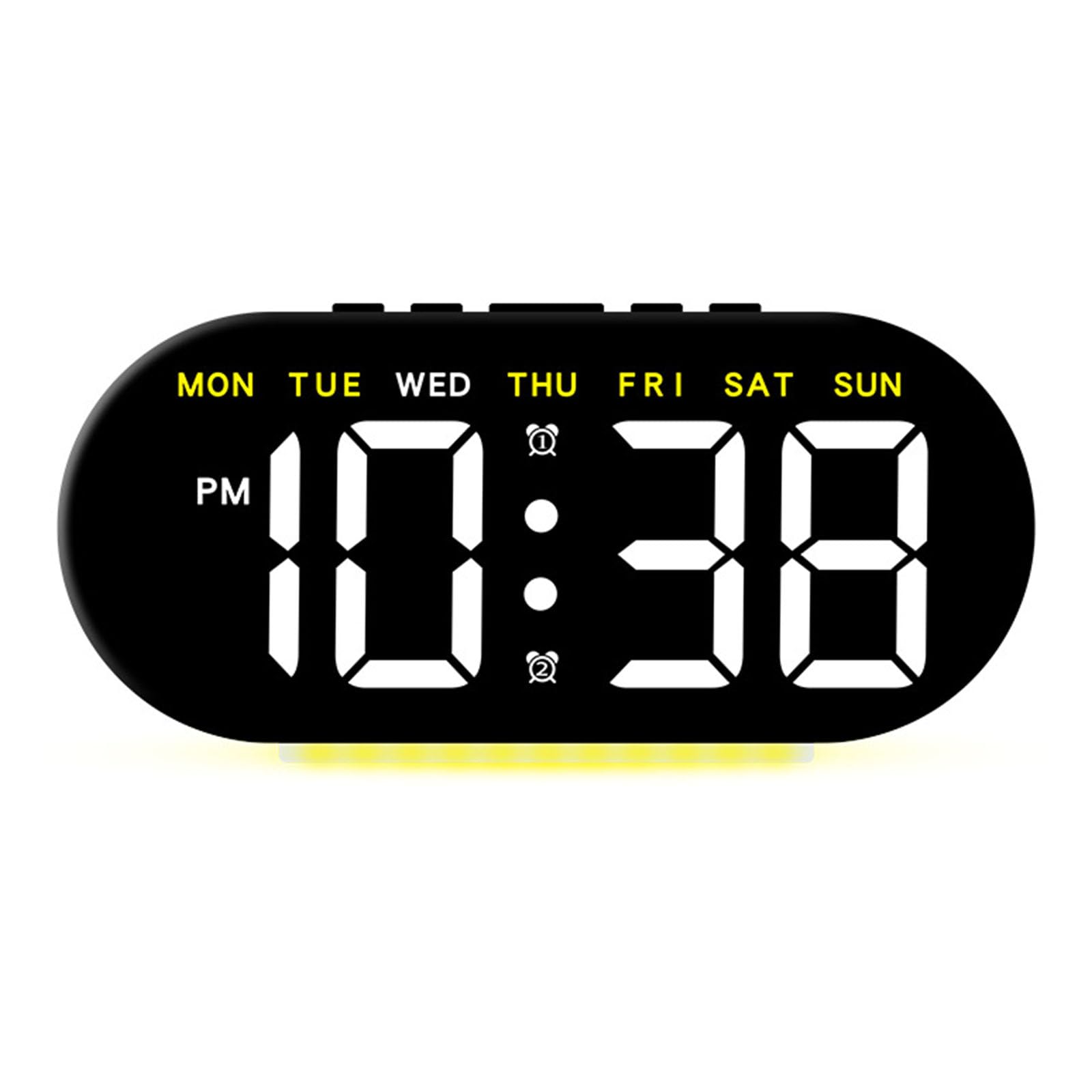 YWLUUOO Led Alarm Clock Adjustable Brightness Desk Colck Dimmable Bedside Clock for Elderly and Seniors for Bedrooms Digital Table