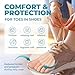 Soft Gel Toe Caps with Healing Coconut Oil - 2 Reusable Pinky Toe Protectors for Ingrown or Missing Toenails, Corns, Calluses & Blister Relief