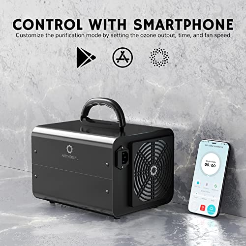 Airthereal Ma10K-Pro Smart Wifi Ozone Generator - 10,000Mg/Hr High Capacity O3 Machine - Odor Remover, Ozonator, Deodorizer, Sterilizer - Adjustable Settings For Any Size Room - Black #TOP1