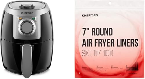 CHEFMAN Freidora de aire pequeña y compacta, cocina saludable, 2 cuartos de galón, antiadherente y apagado automático, cesta apta para lavavajillas,