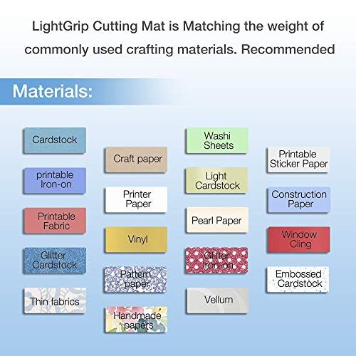 Image of REALIKE 12X12 Lightgrip Cutting Mats for Silhouette Cameo 5 /4 /3 /2 /1(3 Mats) Gridded Adhesive Non-Slip Cut Mat for Crafts, Quilting, Sewing, Scrapbooking and All Arts