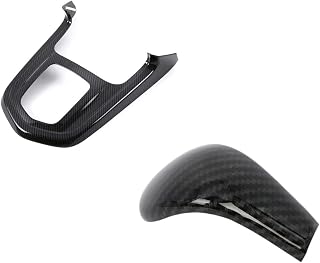 for Nissan Navara NP300 2015-2020 Car Gear Shift Knob Frame Panel Decoration Cover Trim Sticker Accessories,Carbon Fibre