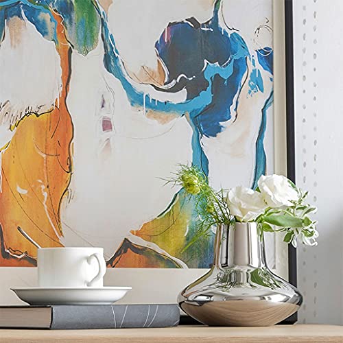 Vase argenté en céramique moderne pour table à manger et plantes - 5