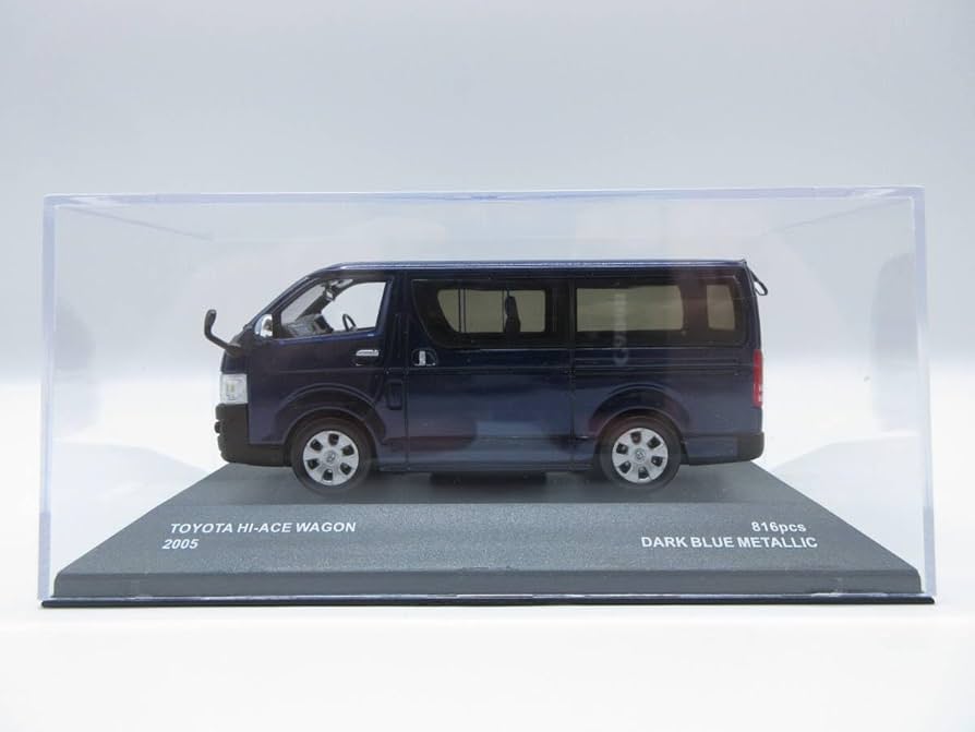 1/43 トヨタハイエースワゴン ミニカーダークブルーメタリック
