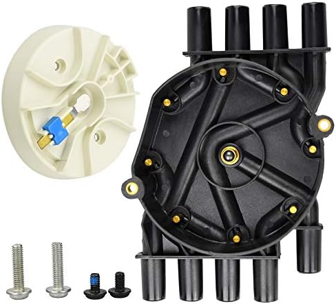 Motovecor Ignition Distributor Cap Brass Terminals Distributor Set and Rotor Kit for Chevrolet GMC Cadillac Vortec V8 5.0l 5.7l 7.4l Compatible Part Number DR474 DR331