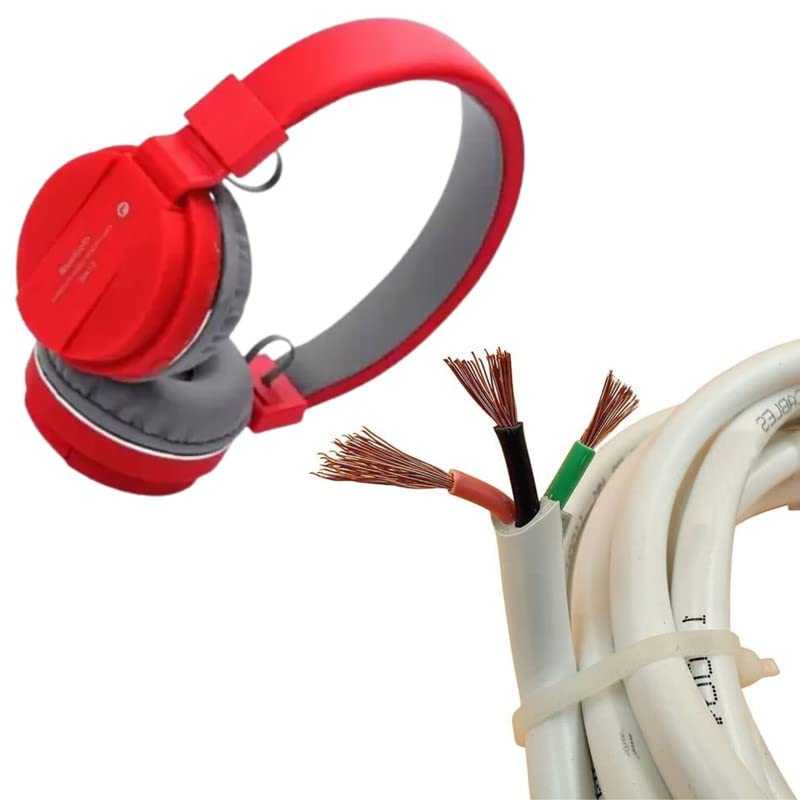 Cospex Combo Pack of 2 Items - Comfortable On-Ear Bluetooth Wireless Headphone, 3 core Round Copper Wires and Cables 1.5mm for Domestic and Industrial Electric Connections 1 Meter-image-45