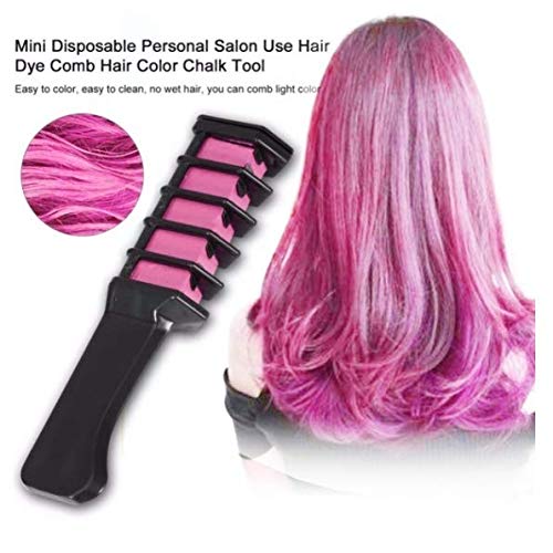 QAWACHH Disposable Dye Hair Comb Temporary Hair Color Kit, 6Pc, Multicolor 3