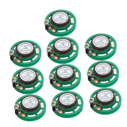 Vaguelly 10個 ミニスピーカーの動き 丸型外部マグネットスピーカー 丸い交換用ミニスピーカー 丸型交換用スピーカー 交換用ミニマグネットスピーカー おもちゃのスピーカー 電子部品