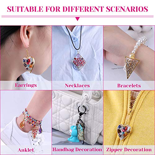 Shynek RMJ-01 Open Bezels For Resin, Shynek 60Pcs Hollow Frame Pendants Resin Craft Bezels Jewelry Molds thumb #6