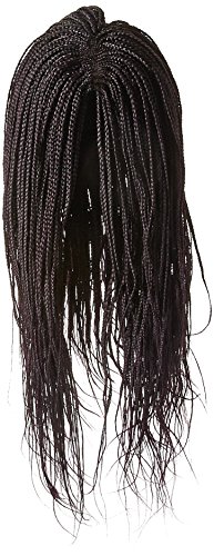 WOW BRAIDS Braided Wigs, Small Box Braid Wig - Color 1/Purple - 18 Inches. Synthetic Hand Braided Wigs for Black Women.