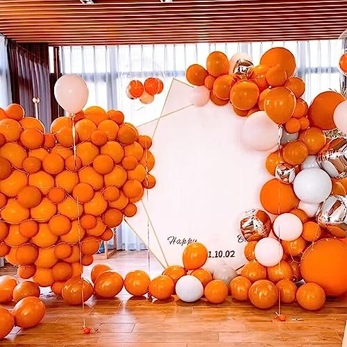 Image of 412pcs Orange Balloons 18 12 10 5 Inch Orange Balloon Garland Arch Kit Different Sizes Matte Latex Balloons for Baby Shower Christmas Birthday Festival Happy Fall-Themed Parties Party Decoration