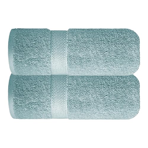 Image of Sulfar 100% Combed Cotton, Quick Drying Highly Absorbent, Luxury Hand Towel Set (Pack of 2, 40 X 70 cm) Nile Blue