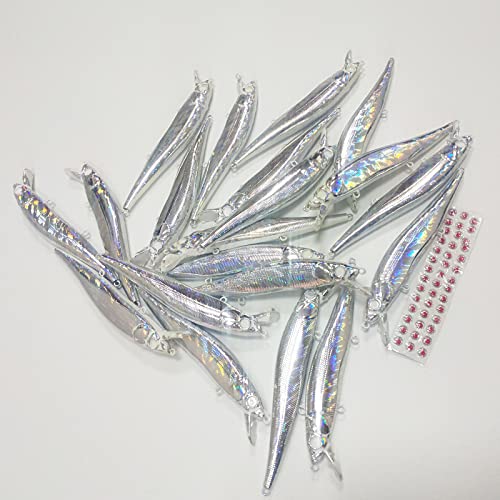 Jerkbaits de pêche slow avec système de transfert de poids et reflets holographiques