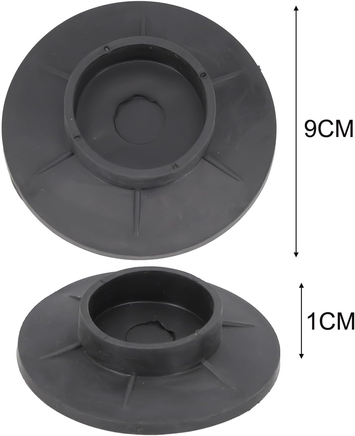 4 Pack Washing Machine Anti-Vibration Pads, Heavy Duty Rubber Feet Mats to Reduce Noise and Movement, Non-Slip Shock Absorber Discs for All Makes on Tile Wood Marble Floors