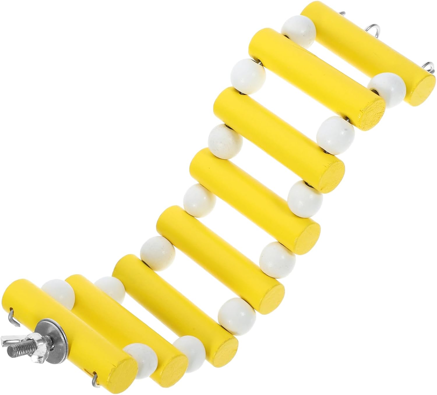 POPETPOP 5pcs Wooden Ladder Toy for Guinea Pig Hamster Rat Small Animal Cage Accessory Sturdy Safe Wooden Construction