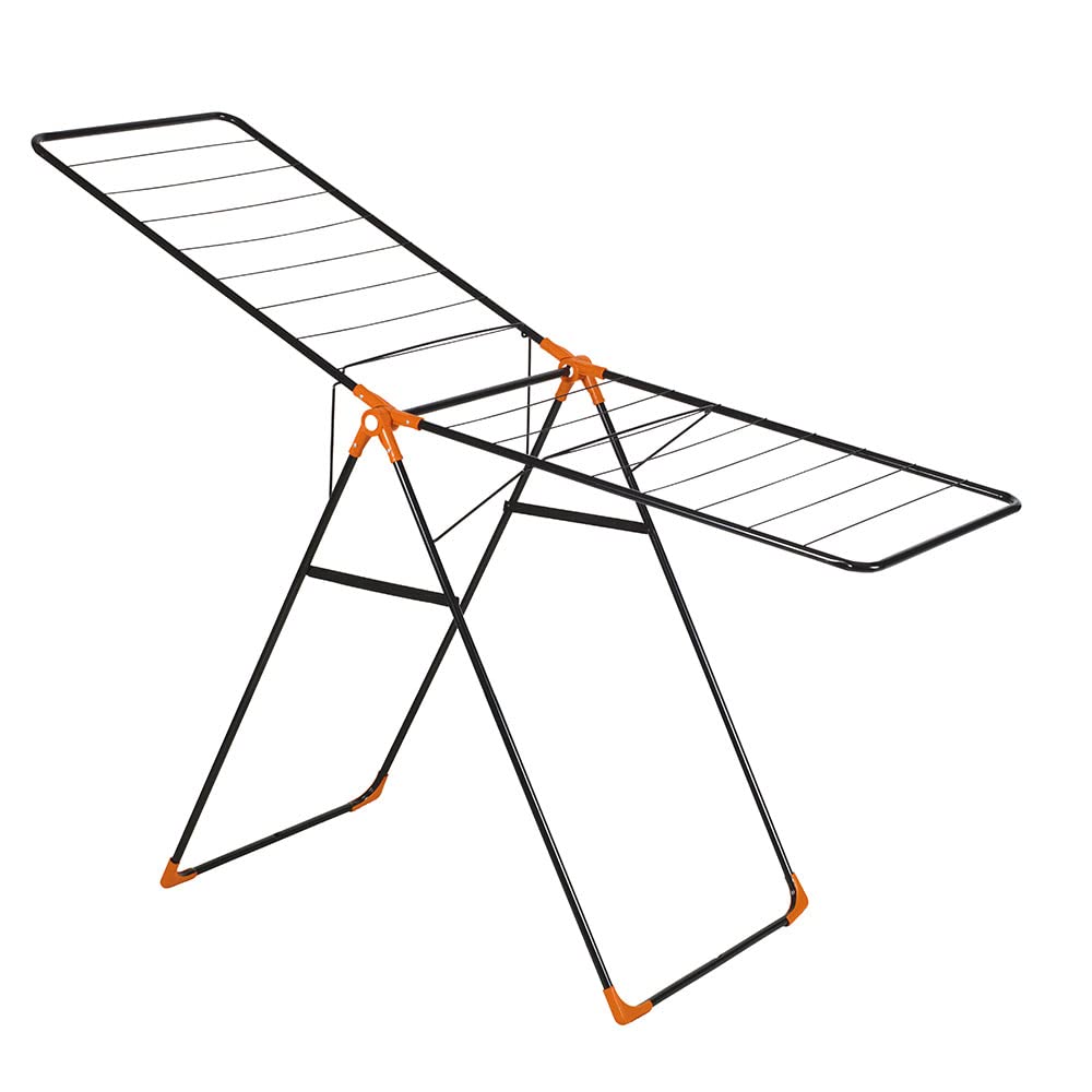 SHOW MAX Durable Folding Cloth Rack With Premium FinishRust Proof, Iron Wire & Frame, Metal Drying Rack Multifunctional Air Dryer Ideal for Indoor/Outdoor Easy Store & Folding Clothes Dryer, Silver