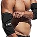Mava Sports Elbow Compression Sleeve Support for Weightlifting, Pain Recovery, Tendonitis, Gym Workouts and Arthritis - Made with Strong Elastic Fabric Material for Men and Women (Black, Large)