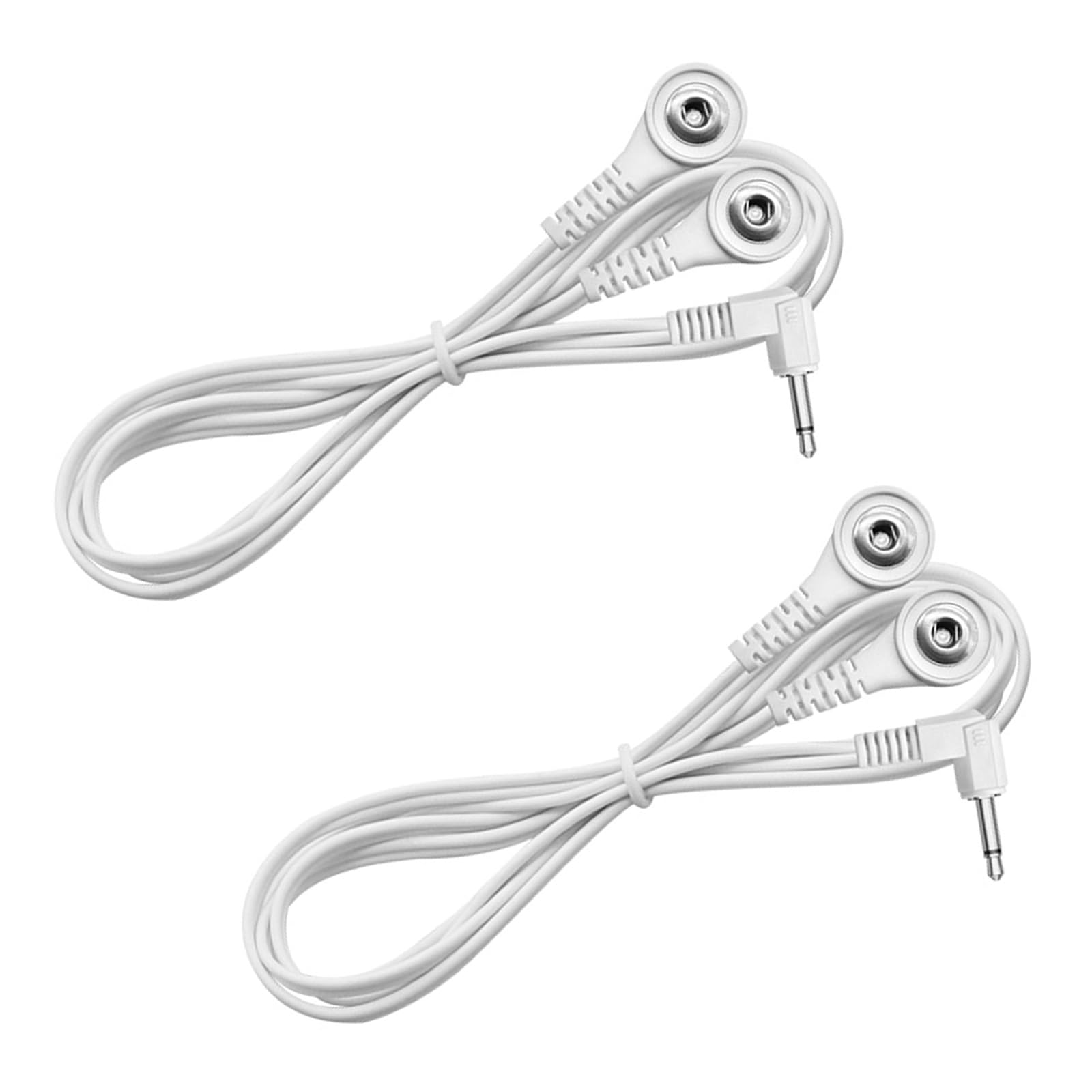 TENS Unit Replacement Wire 2.5mm 3. Double Shielded Plug 3. Snap End for Muscle Stimulator and Physical Therapy Rehabilitation Therapy Electrode Cable