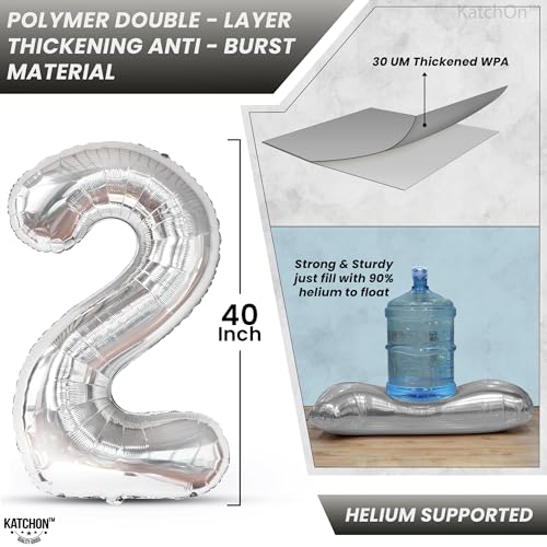 Image of Katchon, Giant 2026 Balloons silver - 40 Inch | 2026 Graduation Decorations, Star Foil Balloons for Grad Party Decoration 2026, Graduation Decor, Graduation Balloons, Graduation Party Decorations 2026