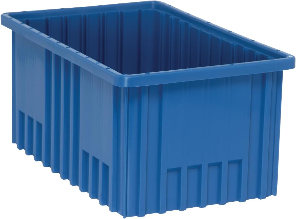 Quantum Storage DG92080 Dividable Grid Heavy Duty Part Organizer Bins - 16-1/2" x 10-7/8" x 8" - 8 Pack