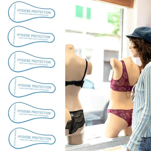 Adhesive Protective Hygiene Try On Stickers for Swimwear,Swimsuits and Lingerie Lingerie Panty Liner/Barrier,4x2 Inch,100 Pcs Per Pack4