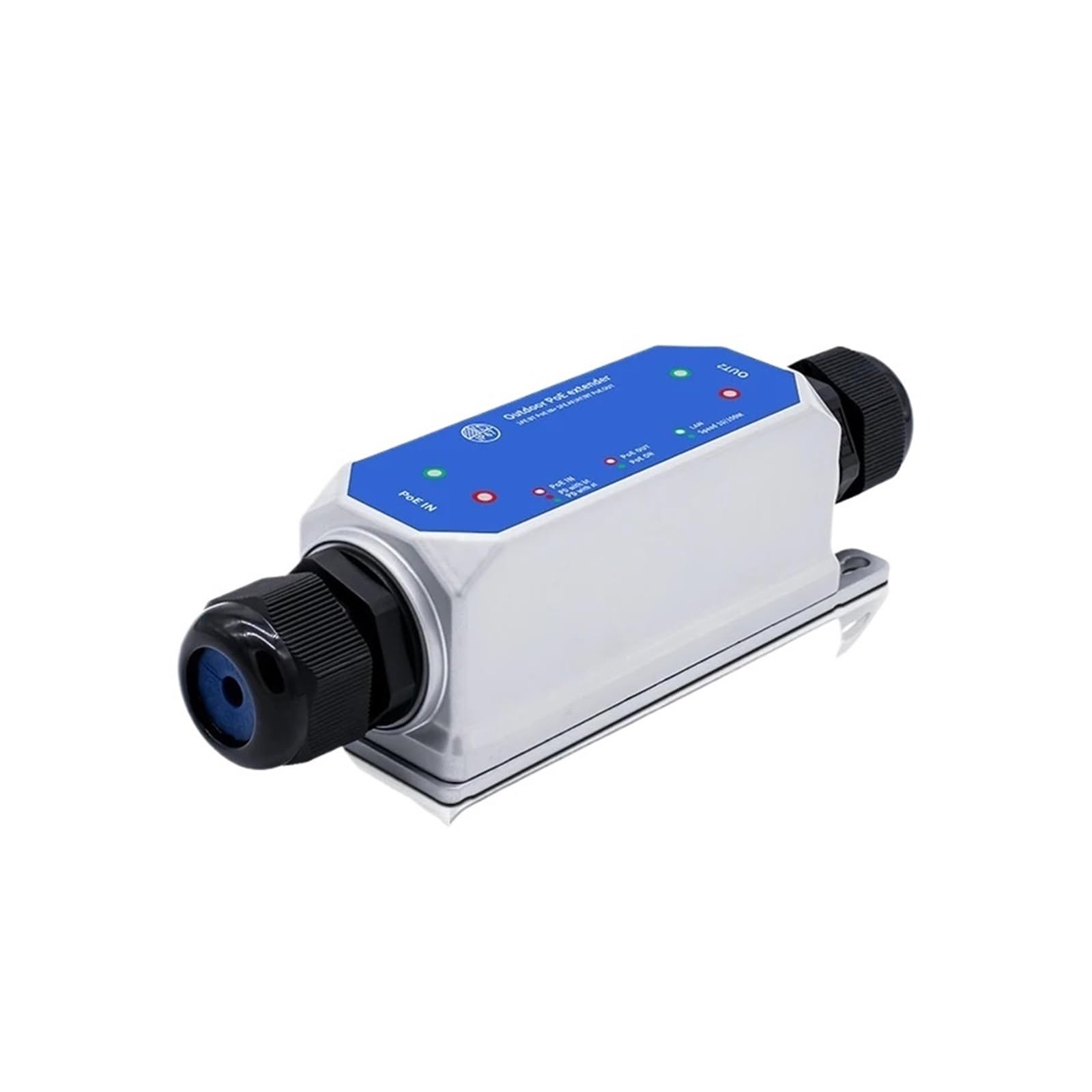 OSHZIKJII 2 Port 100 ..M PoE Extender Outdoor IP67 Waterproof 1 to 1 Repeater IEEE802.3af/at/bt Plug&Play 48V 120W