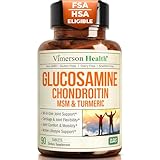 Glucosamine Chondroitin MSM – Joint Support Supplement for Women and Men with Glucosamine Sulfate 1500 mg, Chondroitin and MSM – for Cartilage, Joint Health and Flexibility – 90 Tablets