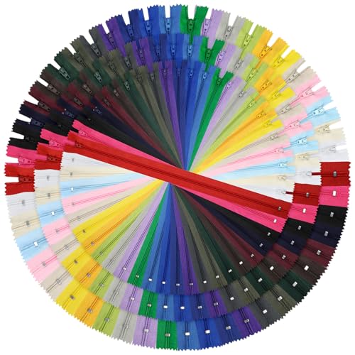 Image of Zippers, DOITEM 72 pcs Zippers for Sewing 12 Inch 16 Inch 20 Inch Multicolor Nylon Coil Zipper for Sewing and Crafts 24 Colors