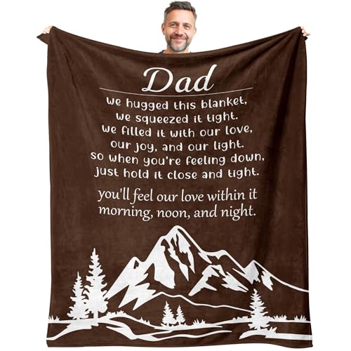 Guqklout Dad Gifts from Daughter Dad Birthday Gifts from Daughter Son Best Dads Ever Gift Ideas Throw Blanket 60x50 Father Dads Birthday Gift Present from Kids