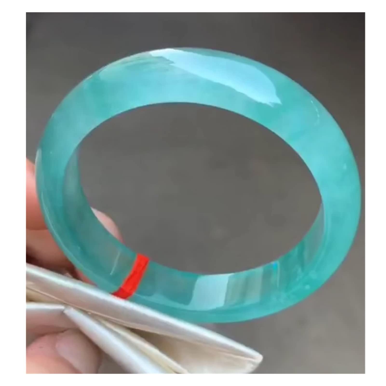 GPPZM Precious Jade Natural Bangles Handcarved Lucky Jadeite Bracelet Emerald Jewelry Accessories (Color : A, Size : 61-62mm)