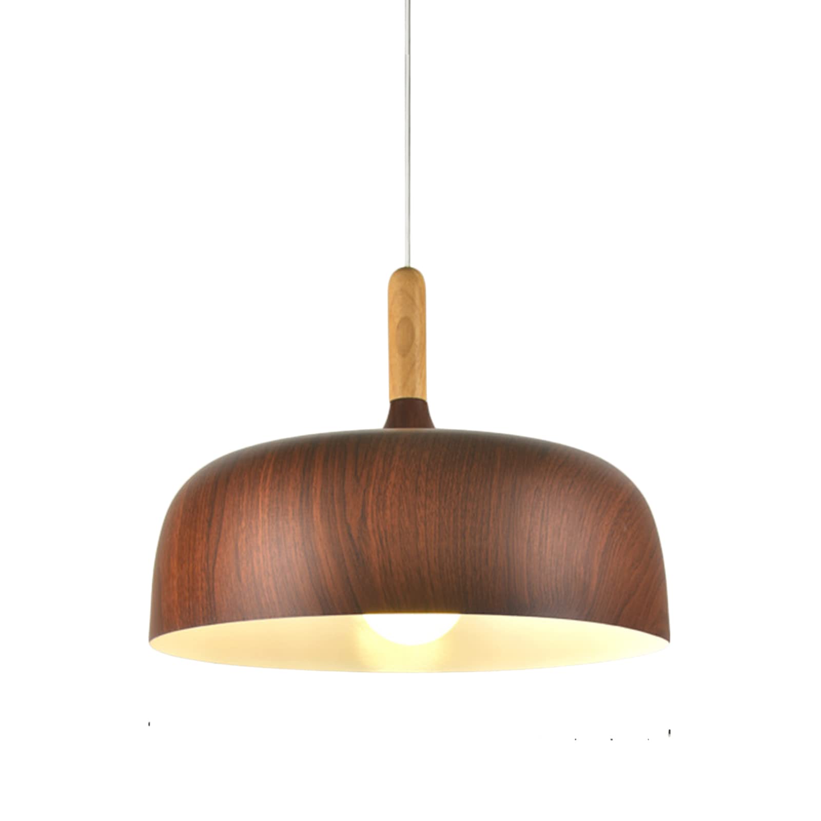 Lampe suspendue E27 effet bois 32cm réglable pour éclairage de table - 8