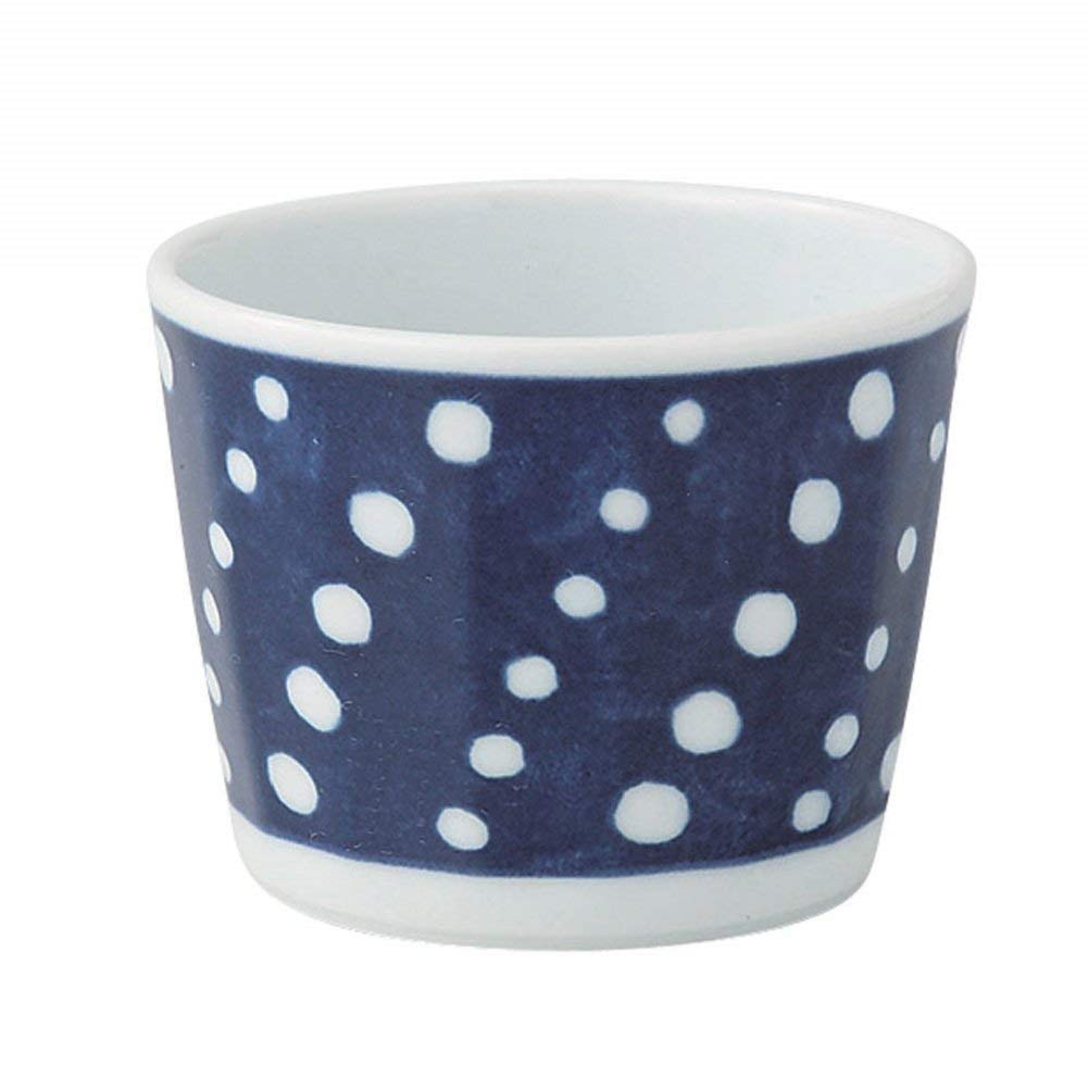 ????(Saikaitoki) Hasami Ware Indigo Japan 42859 Chamfer Lightweight Cup, Dyed and Removed Pattern