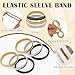 Coolrunner 6 Pcs Anti-Slip Elastic Shirt Sleeve Holders Metal Armbands for Band Stretch Garters