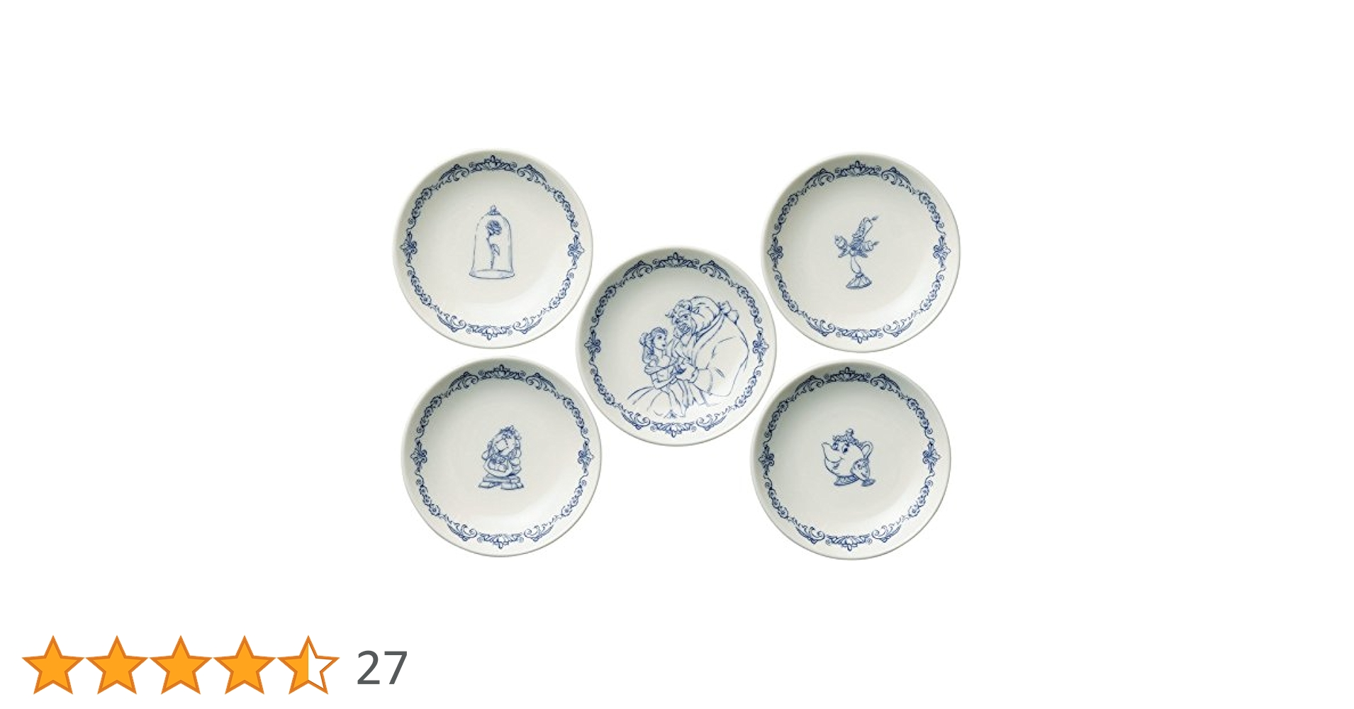 Amazon｜ディズニー 美女と野獣 小皿5Pセット D-BB03 51074