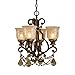 Crystorama 7504-BU-GT-S Norwalk - Four Light Mini Chandelier, Golden Teak Swarovski Spectra Crystal