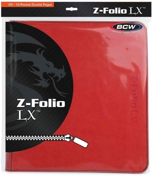 BCW Gaming 12-Pocket Z-Folio LX Trading Card Albums, Black : Toys & Games