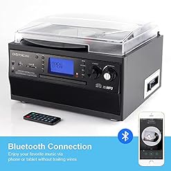Platine Vinyle Bluetooth USB mp3 et Fonction Encodage Classique Lecteur CD avec CD Cassette Radio 33/45/78 RPM avec Deux… - Les Beatles, Paul McCartney, John Lennon, RIngo Starr, George Harrison Platine Vinyle Bluetooth USB mp3 et Fonction Encodage Classique Lecteur CD avec CD Cassette Radio 33/45/78 RPM avec Deux… – Image 2