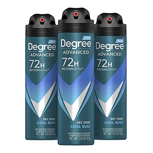 Degree Men Antiperspirant Deodorant Dry Spray Cool Rush 3 count Deodorant for Men With MotionSense Technology 3.8 oz