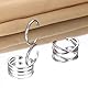 ORAZIO 3PCS Einstellbare Zehenringe für Frauen Silberfarbener minimalistischer offener Zehenring Satz Sommer Strand Fuß Schmuck Set Geschenke für Frauen Mädchen 5
