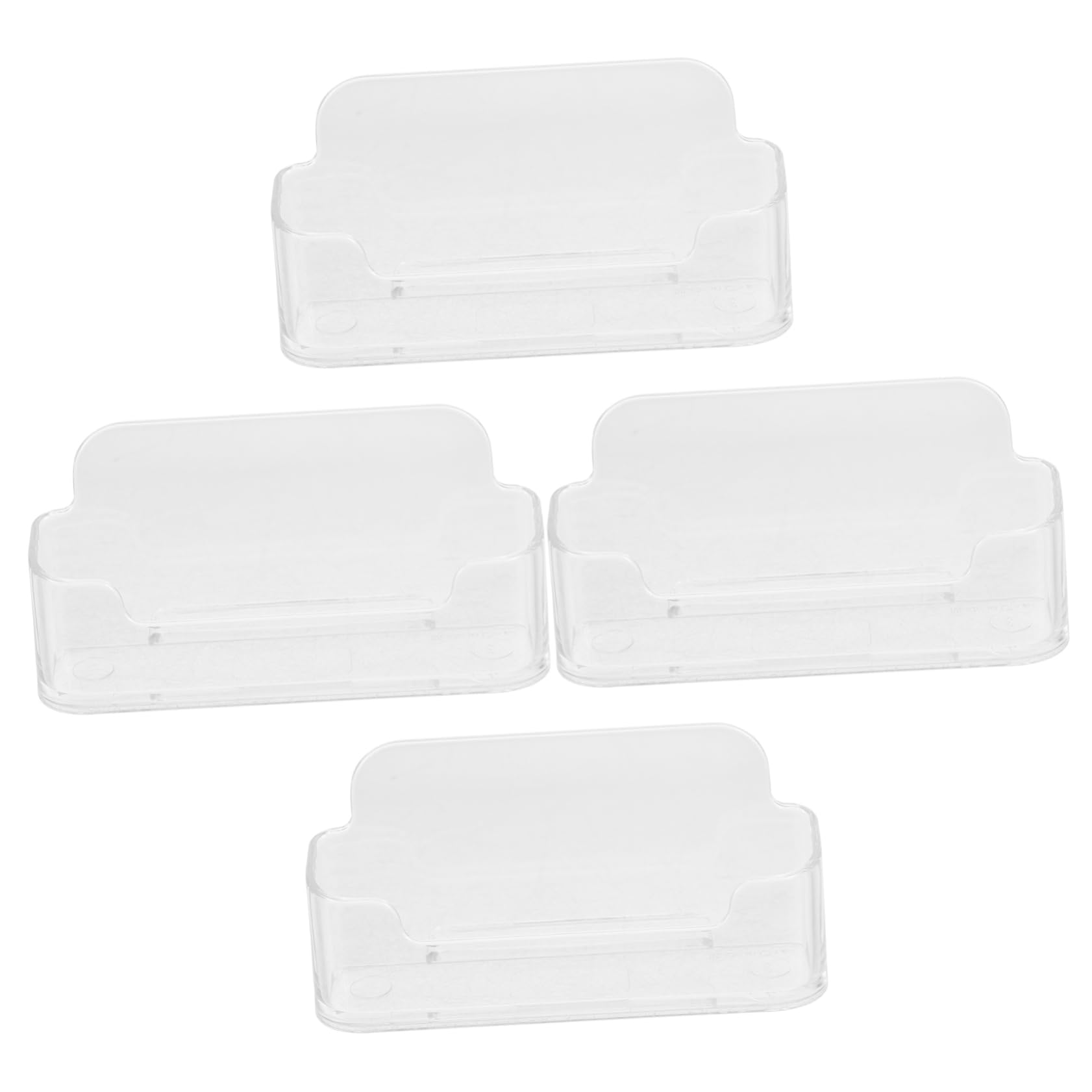 NUOBESTY 4 Juegos Tarjetero Transparente Tarjetero Tarjetas Visita Tarjetero Para Tarjetas De Visita Mesa Porta Tarjetas Carpeta De Tarjetas Pararse Base De La Tarjeta 、pc 4 Uds * 4