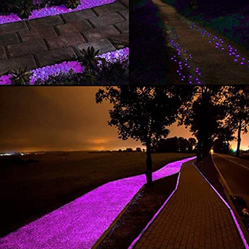 200 Pcs Glow Stones In Dark Garden Pebbles Stones Glowing Rocks For Yard And Walkways Bicycle Lane Outdoor Patio Planter Decor Diy Luminous Decor Hotel Pond Fish Tank Resin Gravel ( Color : Purple ) #TOP2