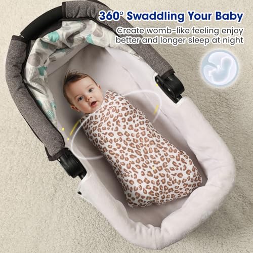 Image of david's kids 4 Pack Baby Muslin Swaddle Blankets, 100% Cotton and Ultra Soft Breathable Receiving Blanket Wrap for Boys Girls, New Born Essentials, Large 47 x 47 inches, Animals
