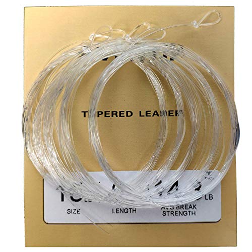 5 Pack/lot Riverruns Fly Fishing Tapered Leader Line 7.6ft With Knot Loop Fly Fishing Line Fly fishing Tapered Leader (7.6FT-6X)