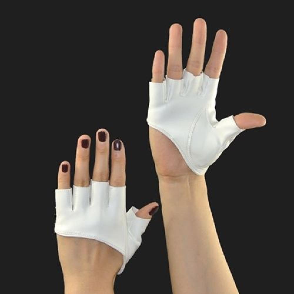 Guantes de Invierno 1 par de Guantes de Cuero de PU sin Dedos de Medio Dedo a la Moda para Mujeres y Hombres
