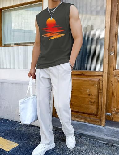 Tank Tops Men Hawaiian Palm Tree Print Mens Tank Top Vacation Sleeveless Shirts for Men3