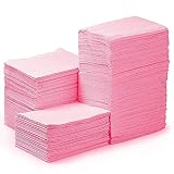 JMU 250Pcs Dental Bibs Pink, Disposable Dental Bibs, 3 Ply Waterproof Patients Bibs for Dental Tatto